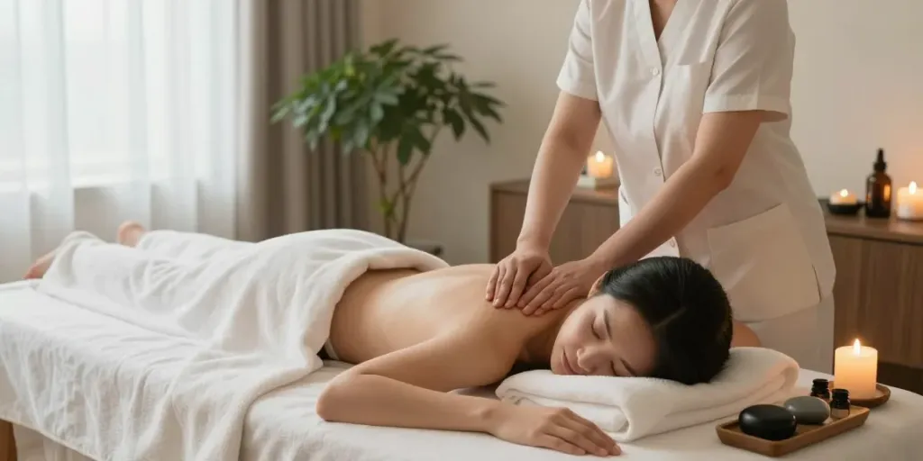 Experience premium 하남출장마사지 in a soothing home spa environment.